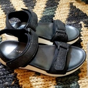 Lorenzo Velcro Strap Sandals 36 Minimalist Black